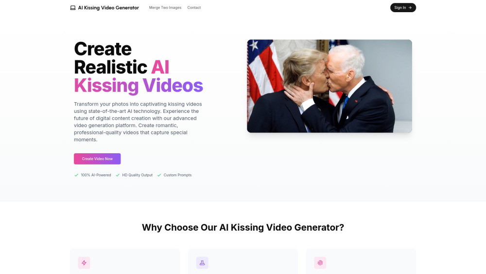 Meilleure alternative gratuite à l'outil de génération de vidéos de baisers IA