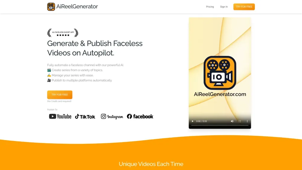 Top AiReelGenerator Alternative