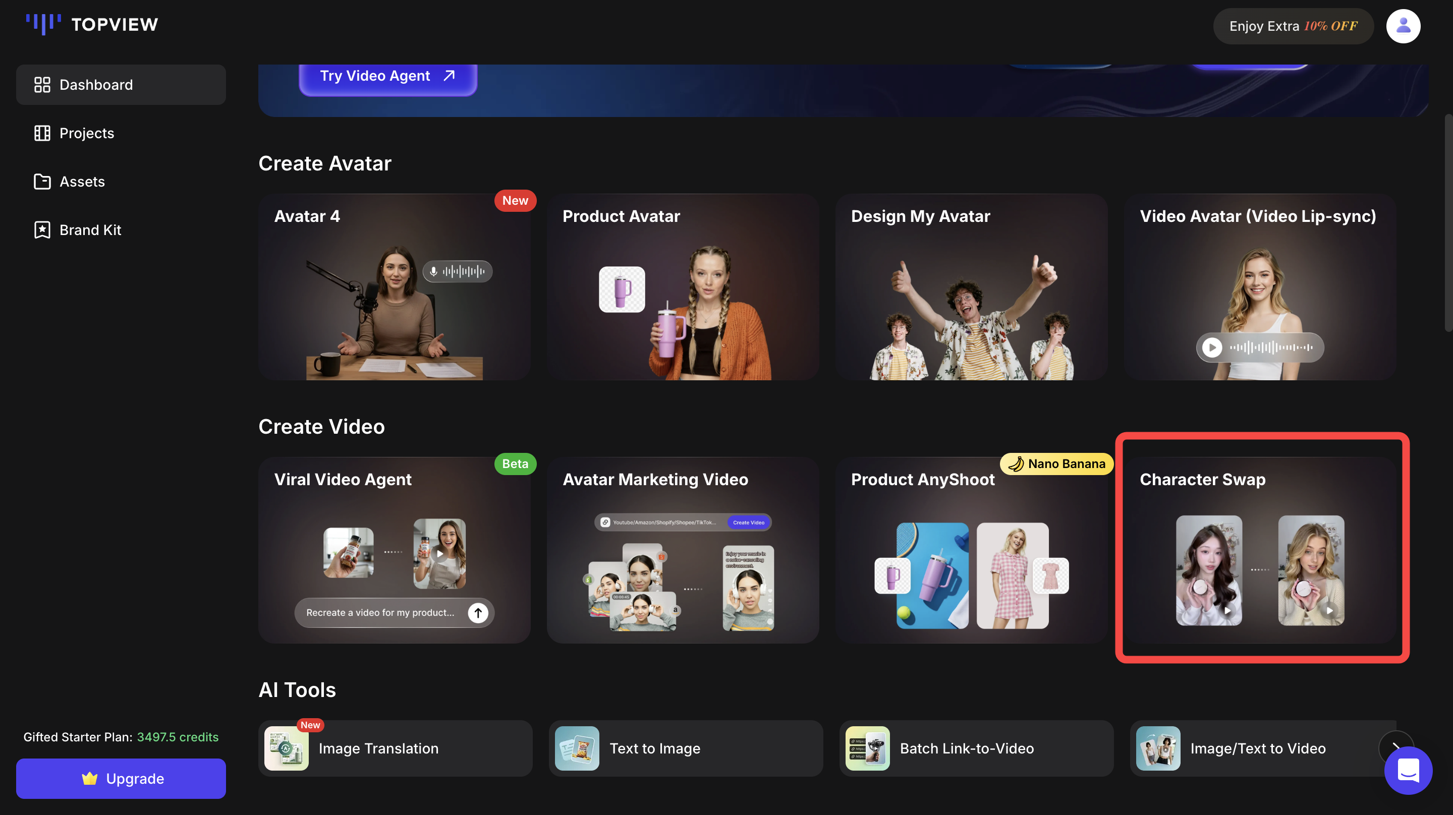 Character Swap Interface