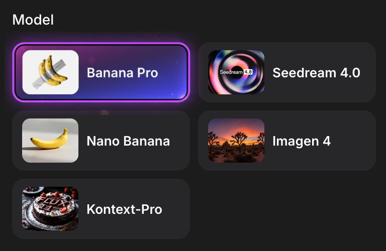 Model Selection Interface