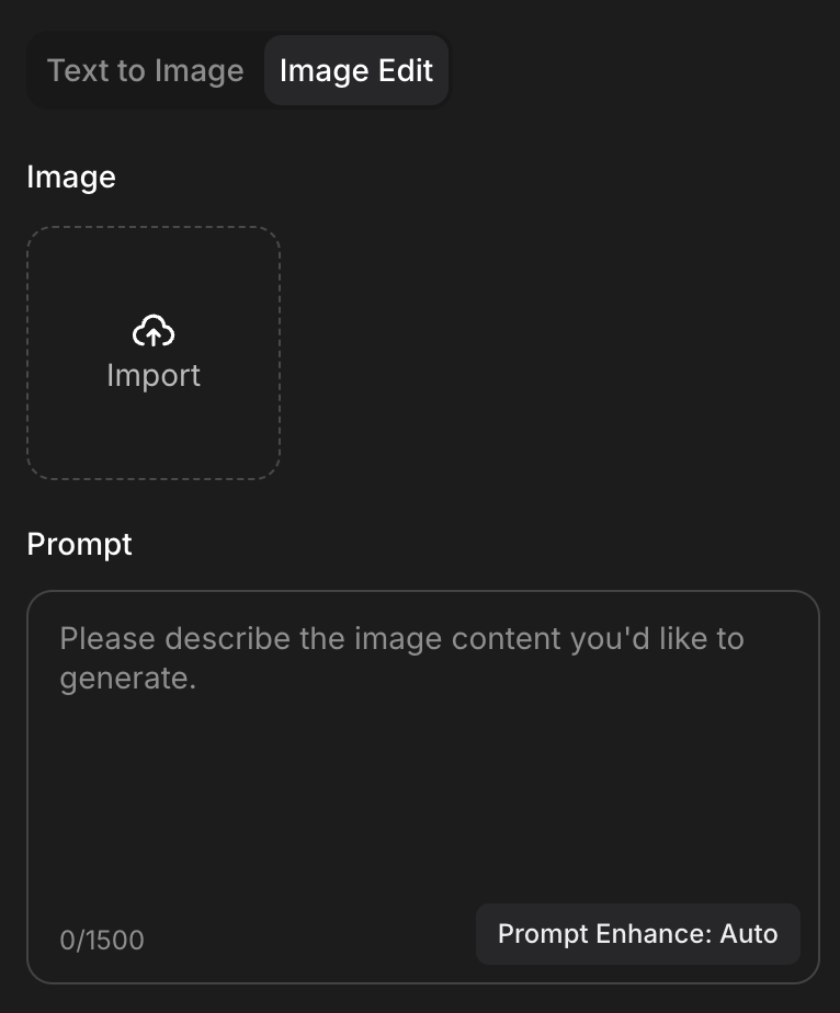 Image Edit Interface