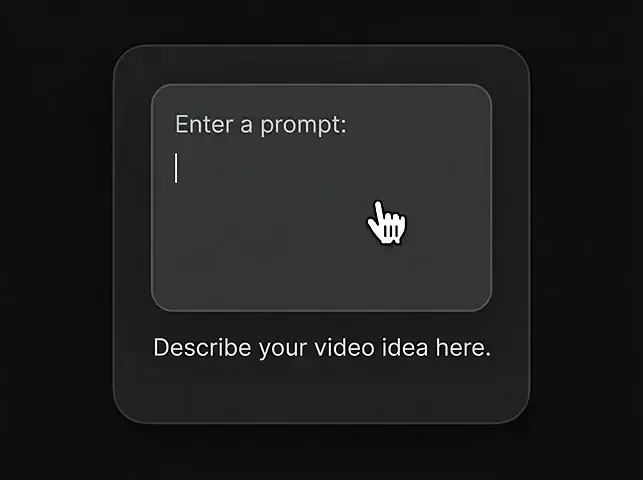 Prompt input interface for AI video generation