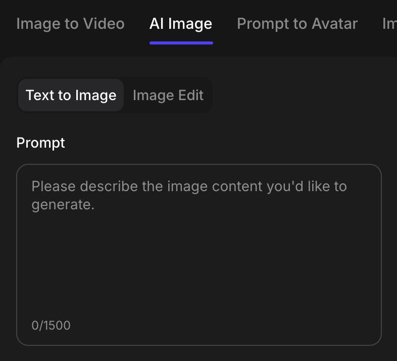 Text to Image Interface