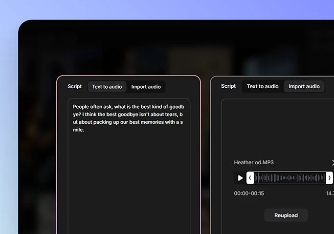 Enter Script or Audio