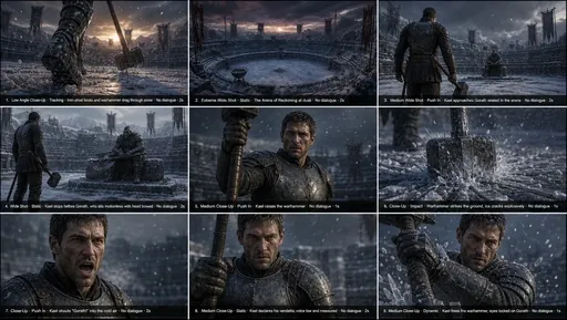 Drama Studio generated storyboard grid