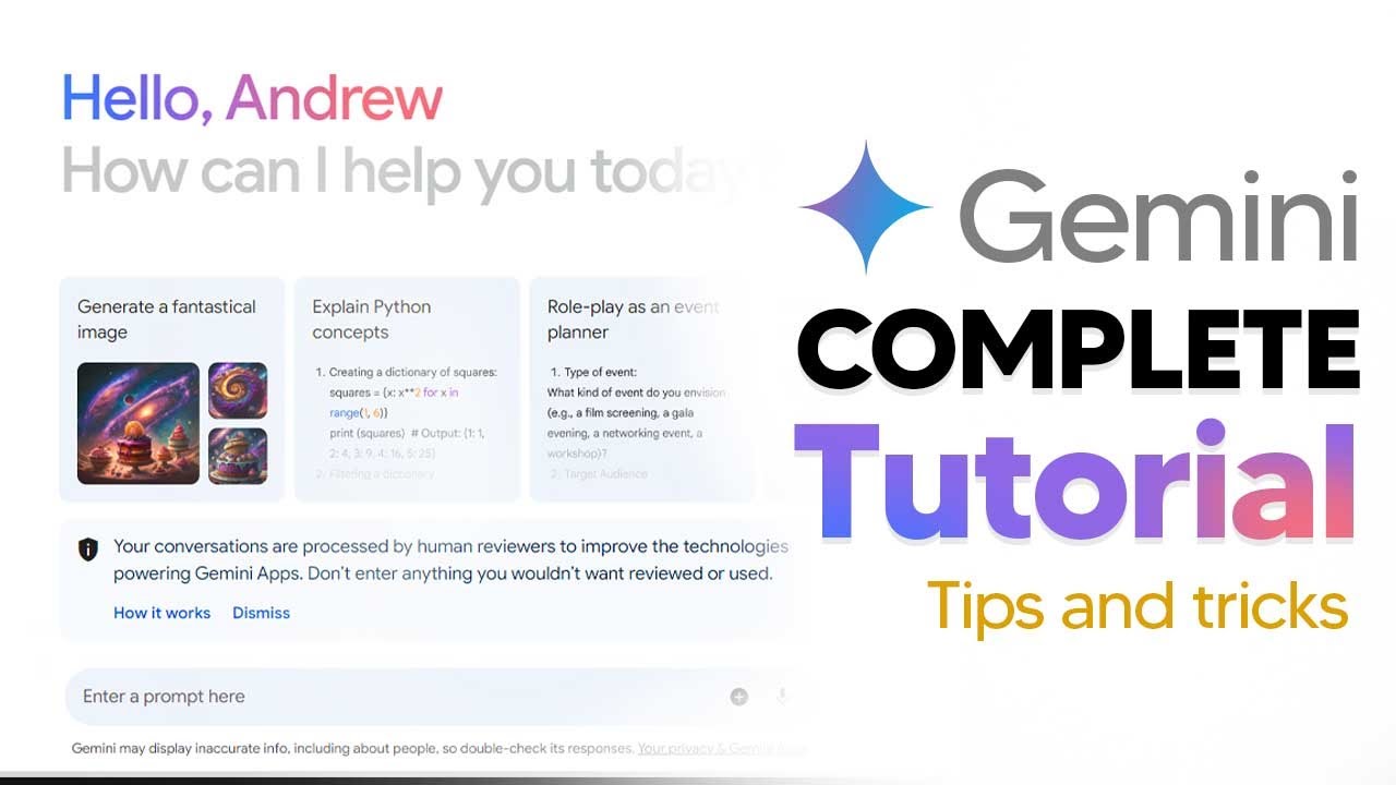 How To Use New Google Gemini (Gemini AI Tutorial) Complete Guide With ...